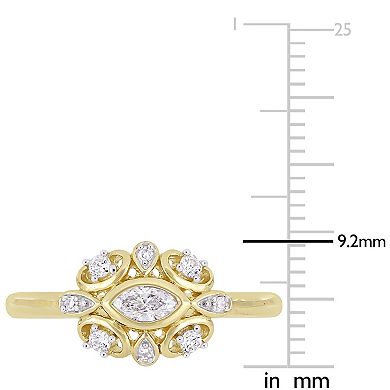 Stella Grace 10k Gold 1/4 Carat T.W. Diamond Ring