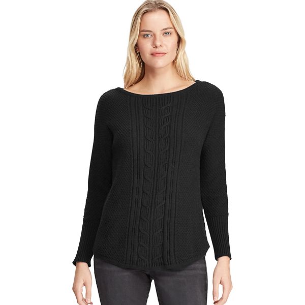 Women's Chaps Textured Cable-Knit Sweater
