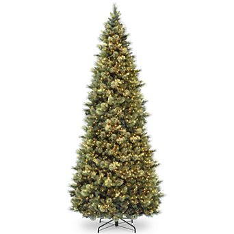 National Tree Company 12 ft. Carolina Pine Slim Artificial Christmas Tree with Clear Lights