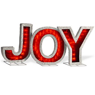 National Christmas Tree Pre-Lit "Joy" Floor Decor