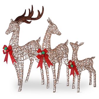 National Tree Company Deer Family Floor Decor