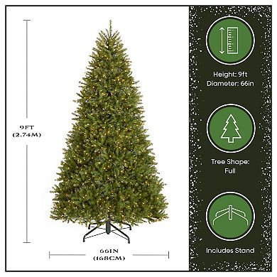 National Tree Co. 9 ft. Dunhill Fir Artificial Christmas Tree with Clear Lights