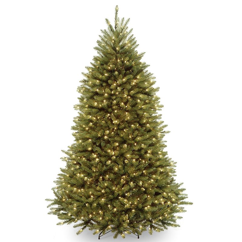 National Tree 7 .5' Dunhill Fir Hinged Tree with Clear Lights