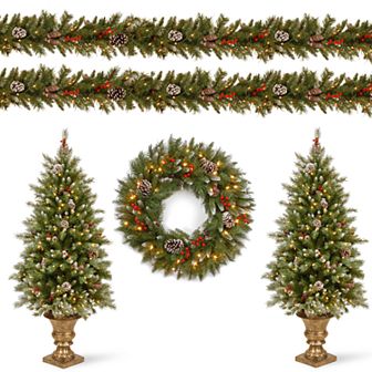 National Tree Company Pre-Lit Frosted Berry Decor Assortment