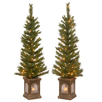 National Christmas Tree 4' Lehigh Valley Pine Entrance Trees Set