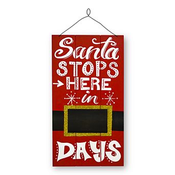 National Tree Company 22" Santa Countdown Wall Art
