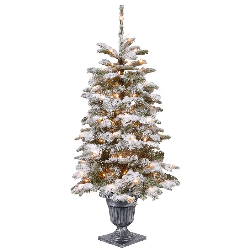National Tree Co. 4 ft. Snowy Camden Entrance Artificial Christmas Tree wit