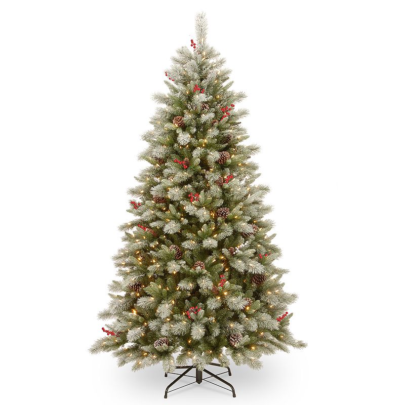 National Tree Co. 7.5 ft. Snowy Bristle Berry Artificial Christmas Tree wit