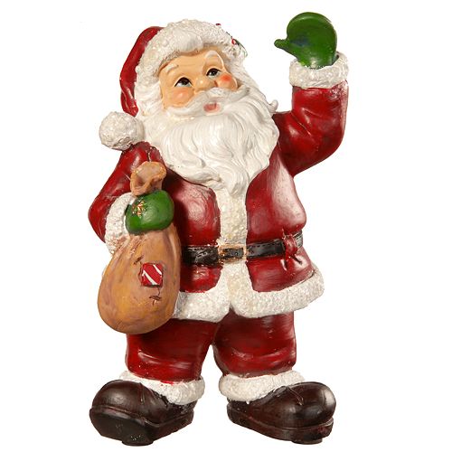 santa with dog figurine