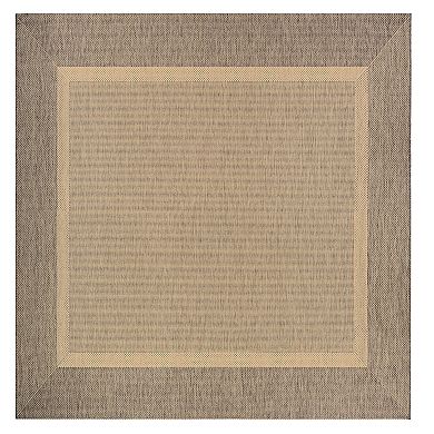 Couristan Recife Stria Texture Framed Solid Indoor Outdoor Rug