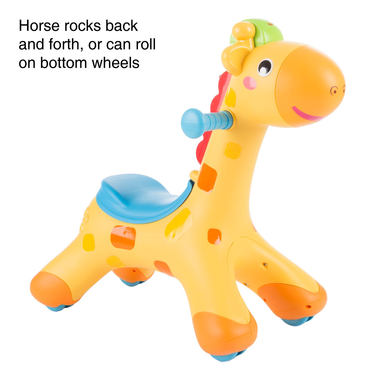happy trails giraffe plush rocking animal