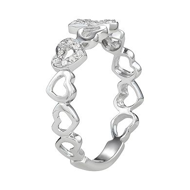 HDI Sterling Silver Diamond Accent Heart Ring