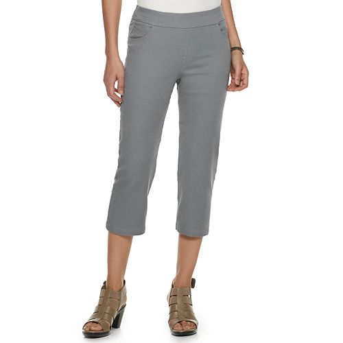 womens cotton pull on capris