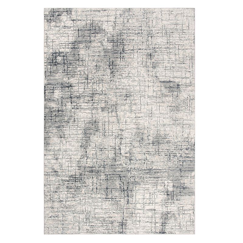 Rizzy Home Chelsea Distressed Contemporary Rug, Grey, 4X5.5 Ft