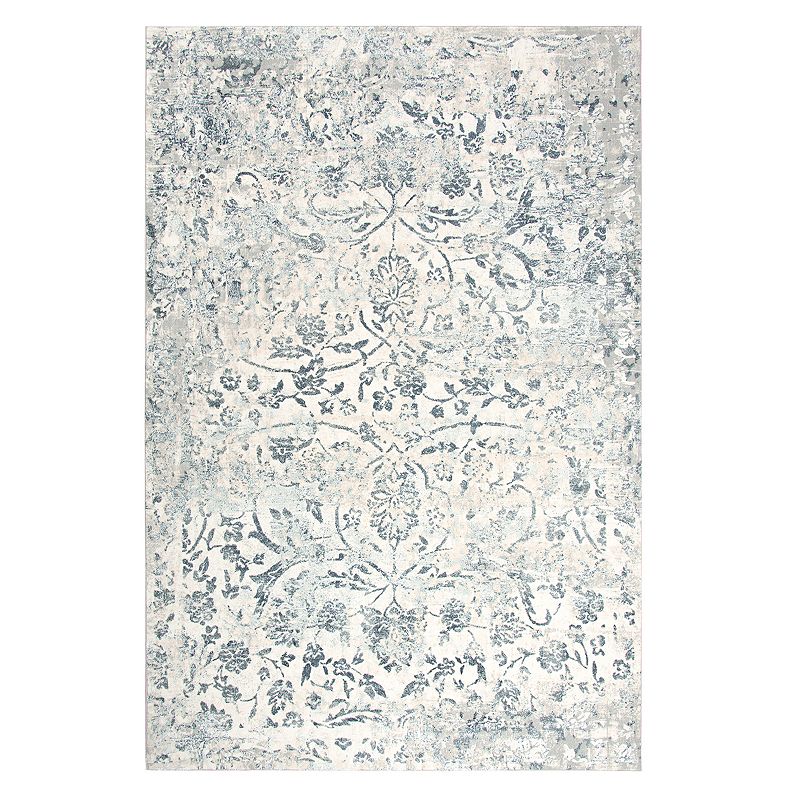 Rizzy Home Chelsea Elegant Floral Rug, Beig/Green, 4X5.5 Ft