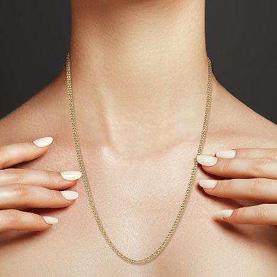 14k Gold Popcorn Chain Necklace