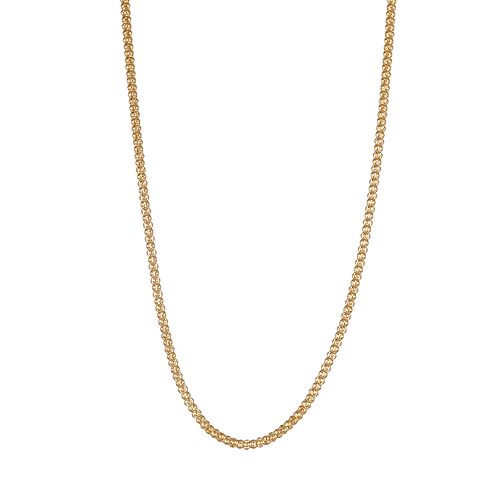 14k Gold Popcorn Chain Necklace