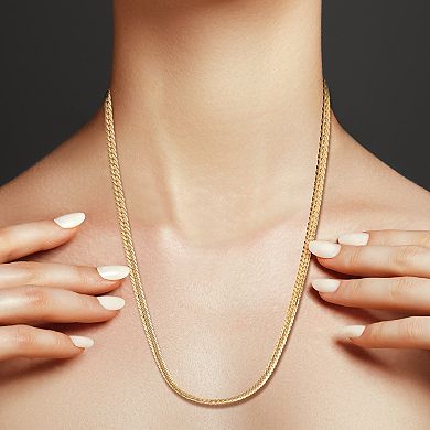 14k Gold Herringbone Chain Necklace