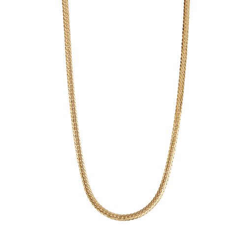 14k Gold Herringbone Chain Necklace