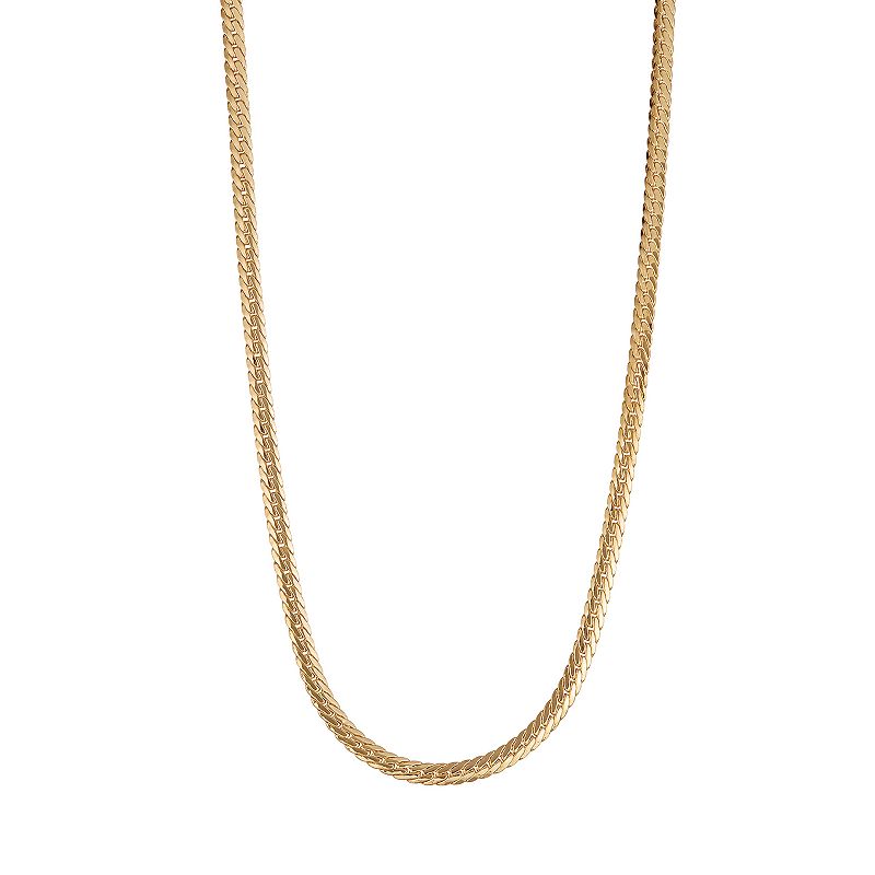 14k Gold Herringbone Chain Necklace, Womens, Size: 18, Yellow
