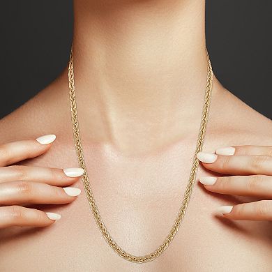 14k Gold Wheat Chain Necklace