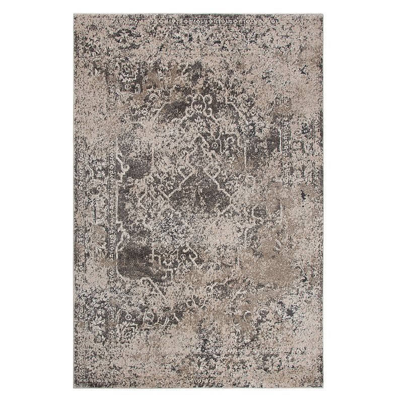 Rizzy Home Luna Broken Medallion Rug, Beig/Green, 8X10 Ft