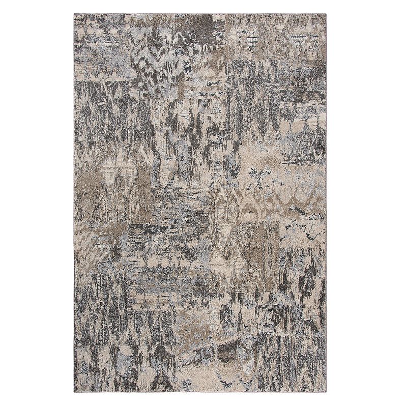 Rizzy Home Zoe Abstract Rug, Beig/Green, 6.5X9.5 Ft