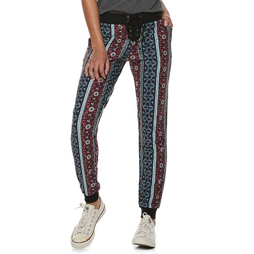 mudd printed joggers