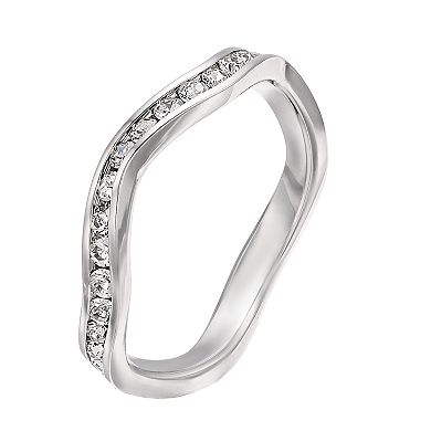 Traditions Jewelry Company Crystal Birthstone Stackable Wave Ring