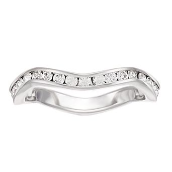 Traditions Jewelry Company Crystal Birthstone Stackable Wave Ring