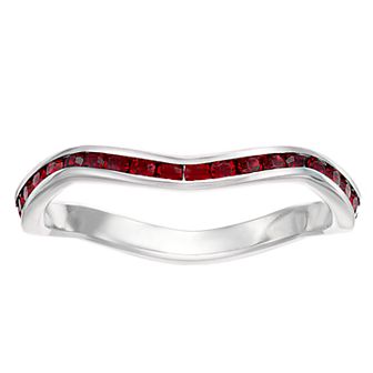 Traditions Jewelry Company Crystal Birthstone Stackable Wave Ring