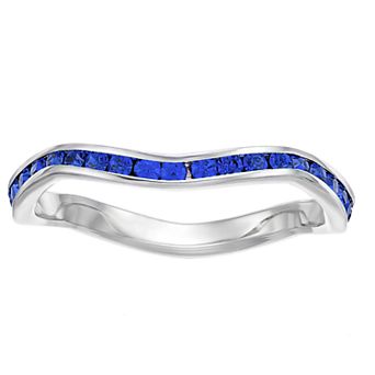 Traditions Jewelry Company Crystal Birthstone Stackable Wave Ring