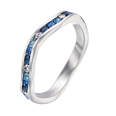 Traditions Jewelry Company Multicolor Crystal Wave Ring