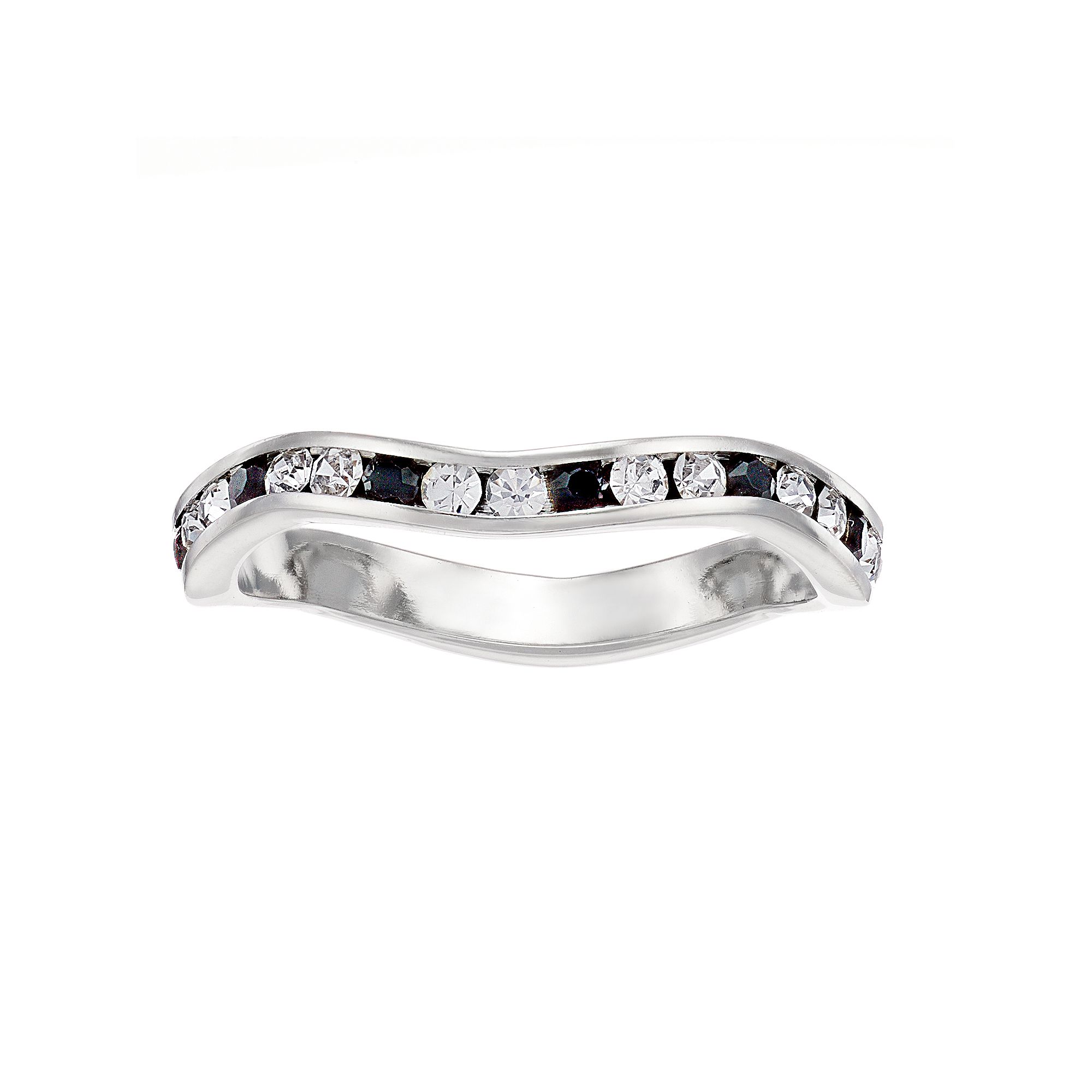 Traditions Jewelry Company Multicolor Crystal Wave Ring, Womens, Size: 5, 