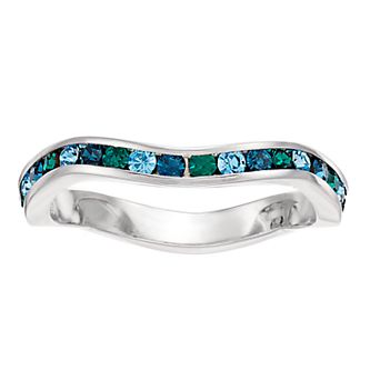 Traditions Jewelry Company Multicolor Crystal Wave Ring