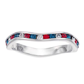 Traditions Jewelry Company Multicolor Crystal Wave Ring