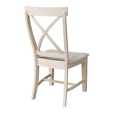 International Concepts Creekside X-Back Dining Chair 2-piece Set