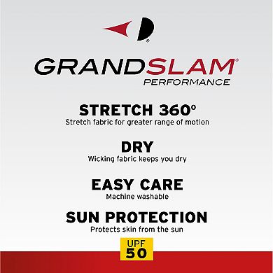 Men's Grand Slam 10" On Course Active Waistband Heathered Stretch Performance Golf Shorts