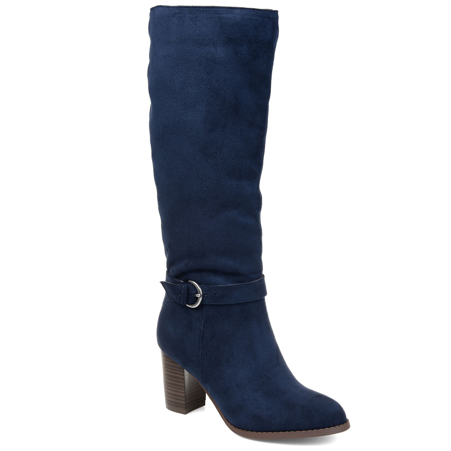 womens blue knee high boots