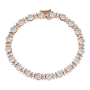 HDI 10k Gold 1/2 Carat T.W. Diamond Bracelet
