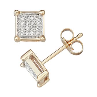 HDI 10k Gold 1/10 Carat T.W. Diamond Stud Earrings