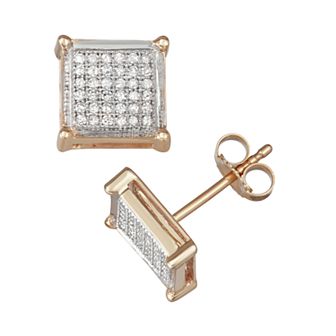 HDI 10k Gold 1/4 Carat T.W. Diamond Stud Earrings