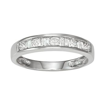 HDI 10k White Gold 3/8 Carat T.W. Diamond Ring