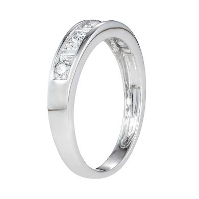 HDI 10k White Gold 3/8 Carat T.W. Diamond Ring