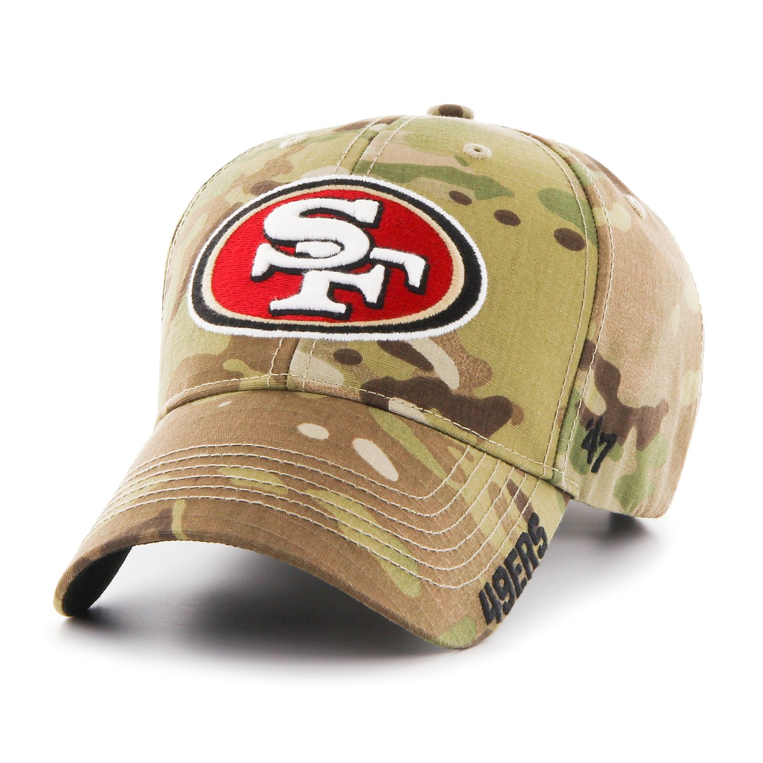 Men's New Era Camo San Francisco 49ers Mutated 39THIRTY Flex Hat