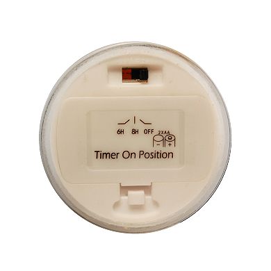 Tree LED 3.75" x 3" Unscented Wax Pillar Candle 2-piece Set