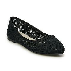 kohls womens black flats