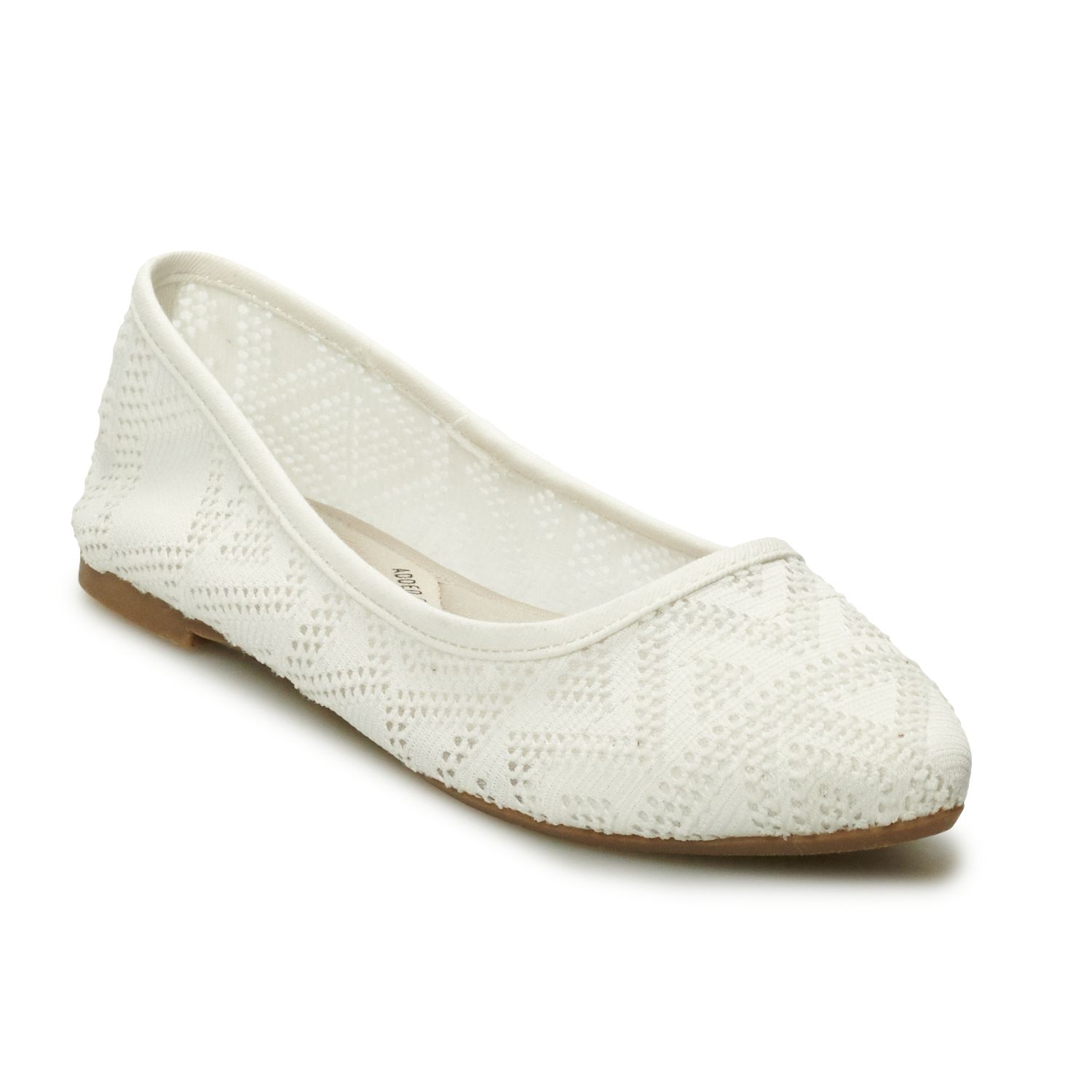 white pointed ballet flats