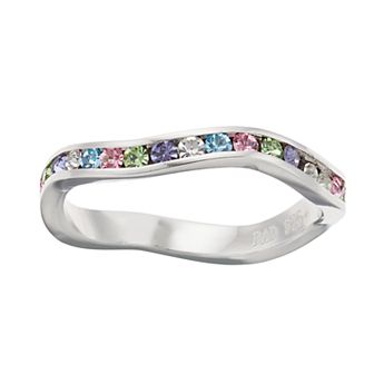 Traditions Jewelry Company Rainbow Wavy Ring with Crystals