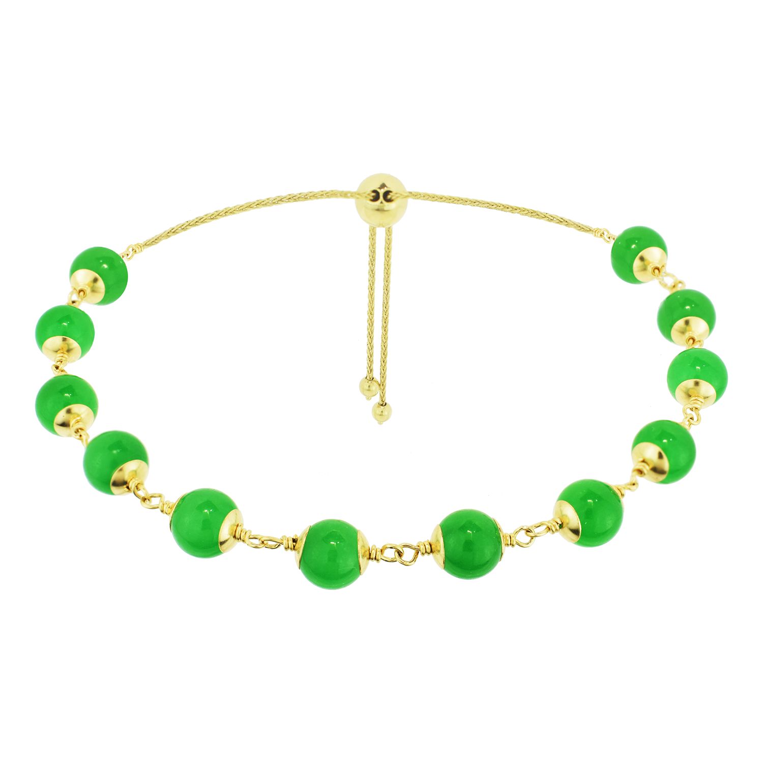 14k gold jade bracelet